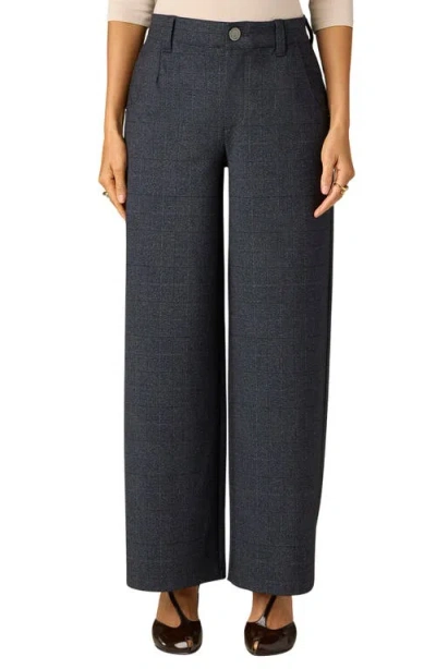 Wit & Wisdom Whitney Skyrise Flat Front Wide Leg Pants In Blue