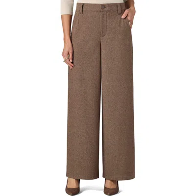 Wit & Wisdom Whitney Skyrise Wide Leg Trousers In Brown