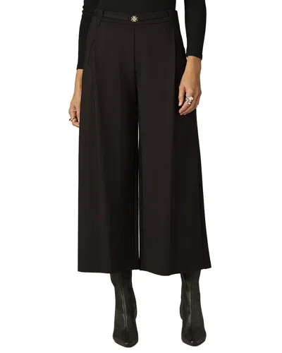 Wit & Wisdom Wide Leg Crop Pleated Trouser In Black