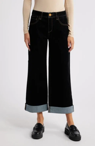 Wit & Wisdom Wyatt Ankle Wide Leg Jeans In Black