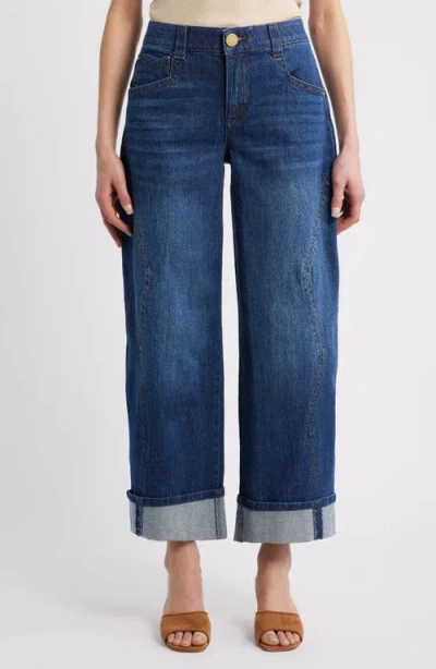 Wit & Wisdom Wyatt High Waist Cuff Jeans In Blue