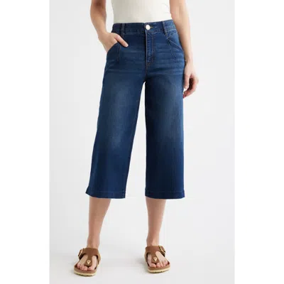 Wit & Wisdom Wyatt Skyrise V-pocket Wide Leg Jeans In Blue
