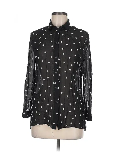 Pre-owned Witchery Long Sleeve Blouse In Black