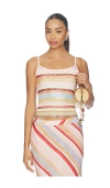 With Harper Lu Mesh Camisole Top In Multi