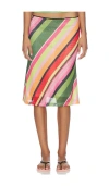 With Harper Lu Mesh Midi Skirt In Multi