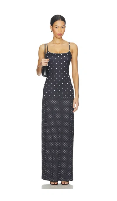 With Harper Lu Slip Dress In Black