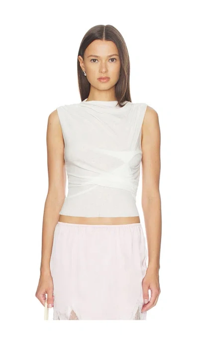 With Jean Adelaide Top In White