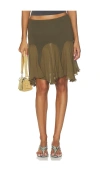 With Jean Adele Skirt In Olive