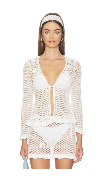 With Jean Aria Top In White