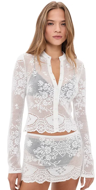 With Jean Belinda Cardigan White