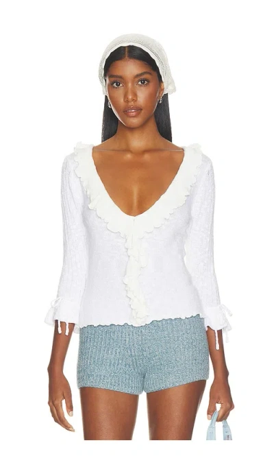 With Jean Bianca Top In White