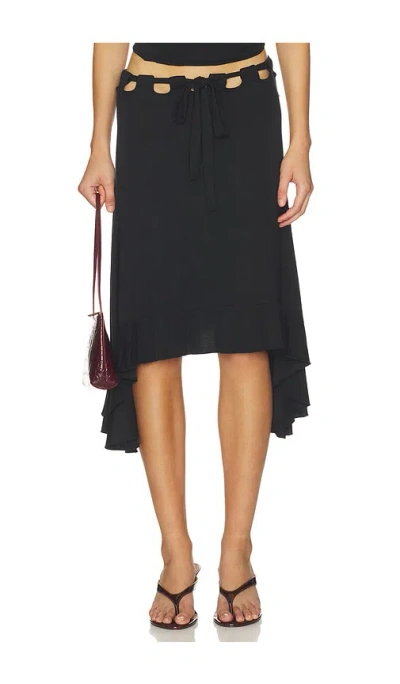 With Jean Carrie Skirt In 블랙