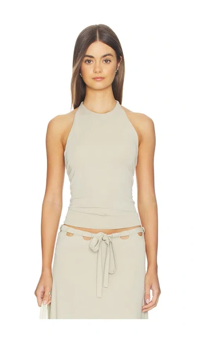 With Jean Carrie Top In Gray