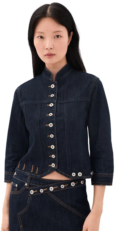 With Jean Drew Denim Jacket Indigo Blue