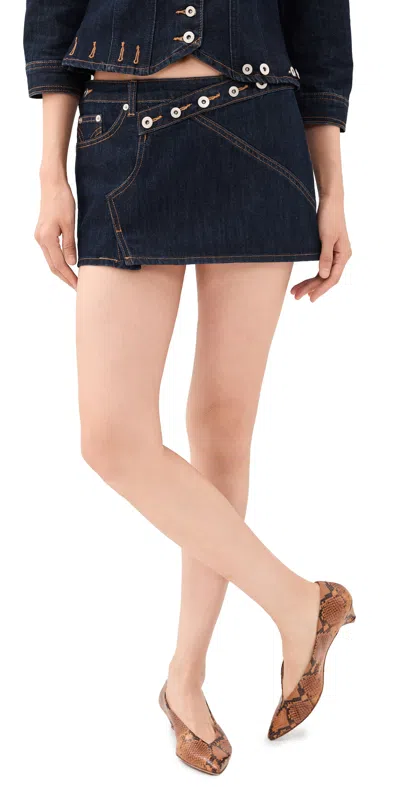 With Jean Drew Denim Skirt Indigo Blue
