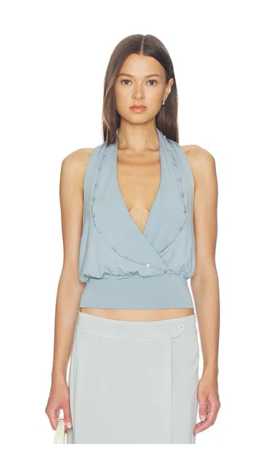 With Jean Ella Top In Blue