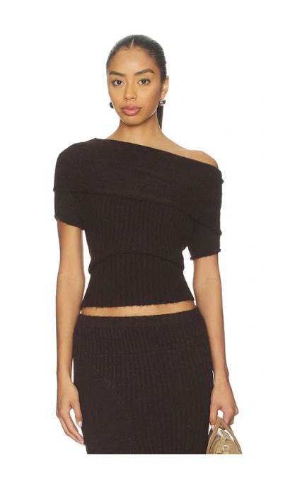 With Jean Fia Top In Brown