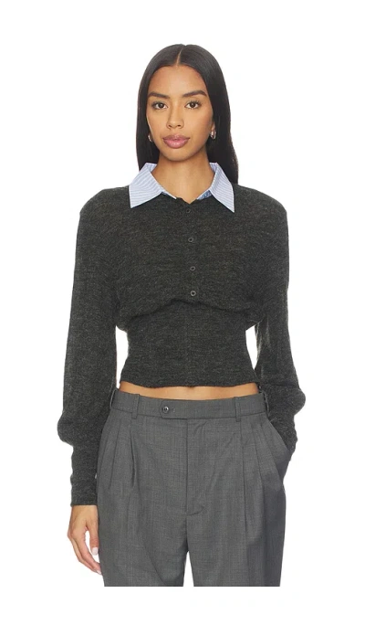 With Jean Heidi Top In Gray