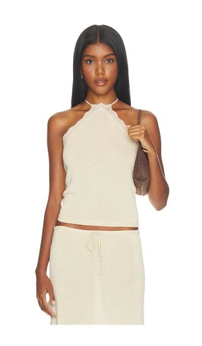 With Jean Isla Top In Beige
