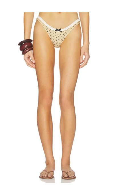 With Jean Jeanie Polka Dot Bikini Bottom In Multi