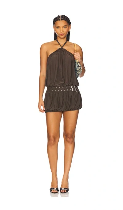 With Jean Magnol Dress In Brown