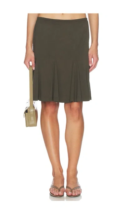 With Jean Mimi Skirt In Green