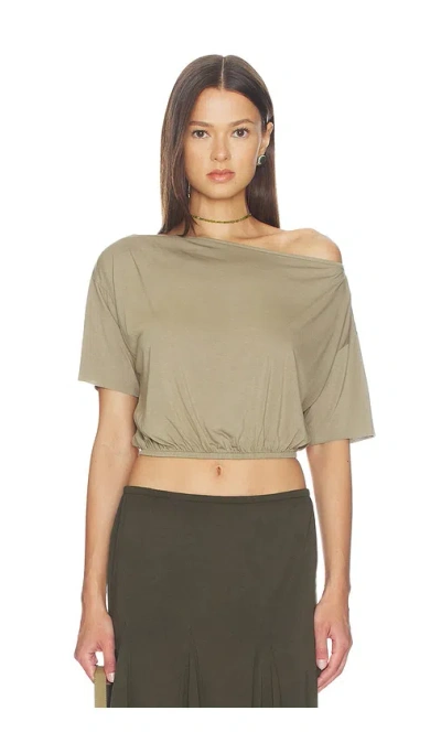 With Jean Mimi Top In Brown