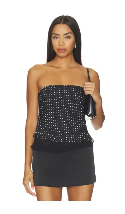 With Jean Priya Corset Top In Polka Dot
