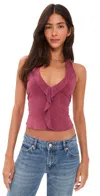 With Jean Ruby Top Plum In Multi