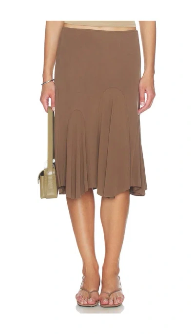 With Jean Rue Skirt In Brown