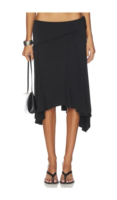 With Jean Sharni Skirt In Black
