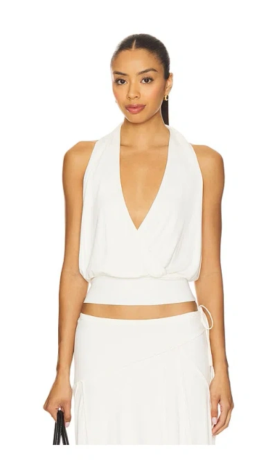 With Jean Sharni Top In White