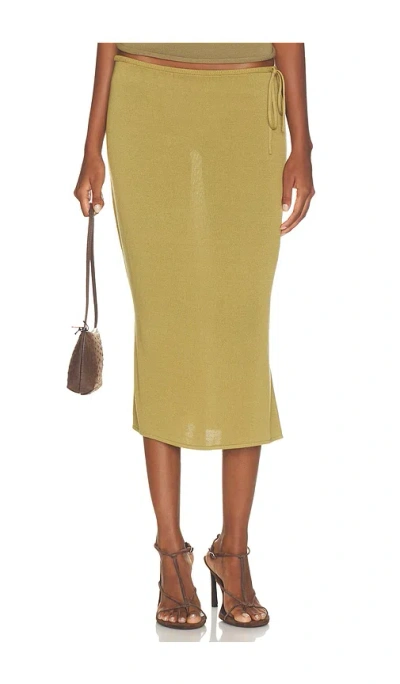 With Jean Tatum Skirt In Olive