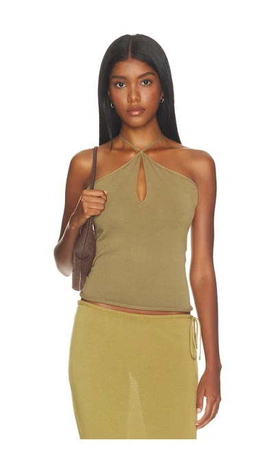 With Jean Tatum Top In Olive