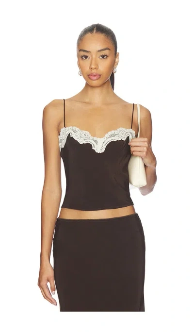 With Jean Tilly Top In Brown