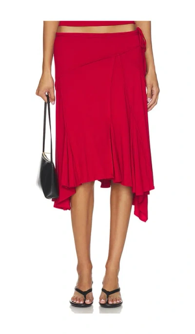 With Jean X Revolve Sharni Skirt In Red