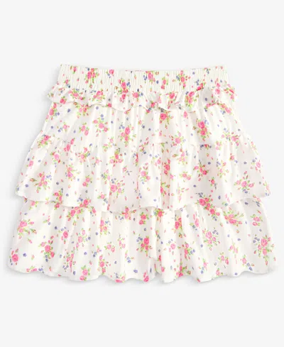 With Jules Big Girl 2 Tier Skater Skirt In Spring Bab