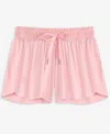 With Jules Big Girls Butterfly Athletic Shorts In Baby Pink