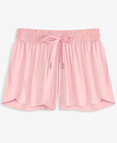 With Jules Big Girls Butterfly Athletic Shorts In Baby Pink