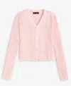 With Jules Big Girls Cardigan Sweater In Baby Pink