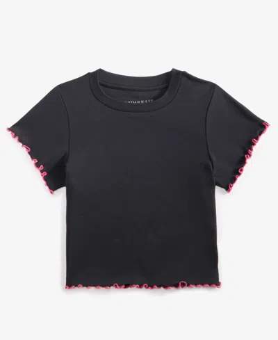 With Jules Kids' Big Girls Lettuce-edge T-shirt