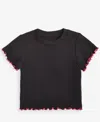 WITH JULES BIG GIRLS LETTUCE-EDGE T-SHIRT