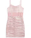 With Jules Big Girls Sleeveless Lace-insert Dress In Light,pastel Pink