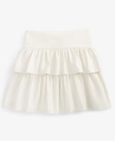 With Jules Kids' Big Girls Tiered Knit Skirt In Natural