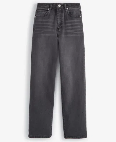 With Jules Kids' Big Girls Vintage Wash Bootleg Jeans In Black