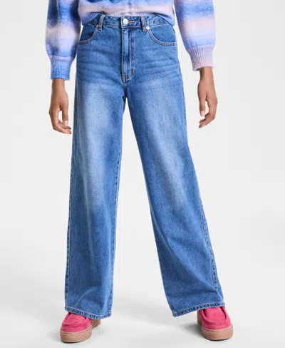 With Jules Kids' Big Girls Wide-leg Jeans In Blue