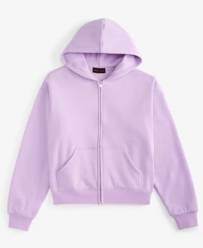 With Jules Big Girls Zip Hoodie Sweatshirt In Lavender