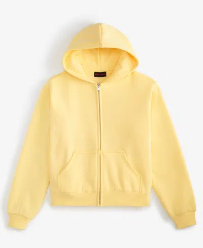With Jules Big Girls Zip Hoodie Sweatshirt In Lemon Sorb