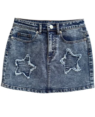 With Jules Kids' Girls' 4-16 Star Mini Denim Skirt In Medium Blue