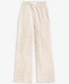 With Jules Girls 7-16 Wide-leg Printed Sweatpants In Neutral